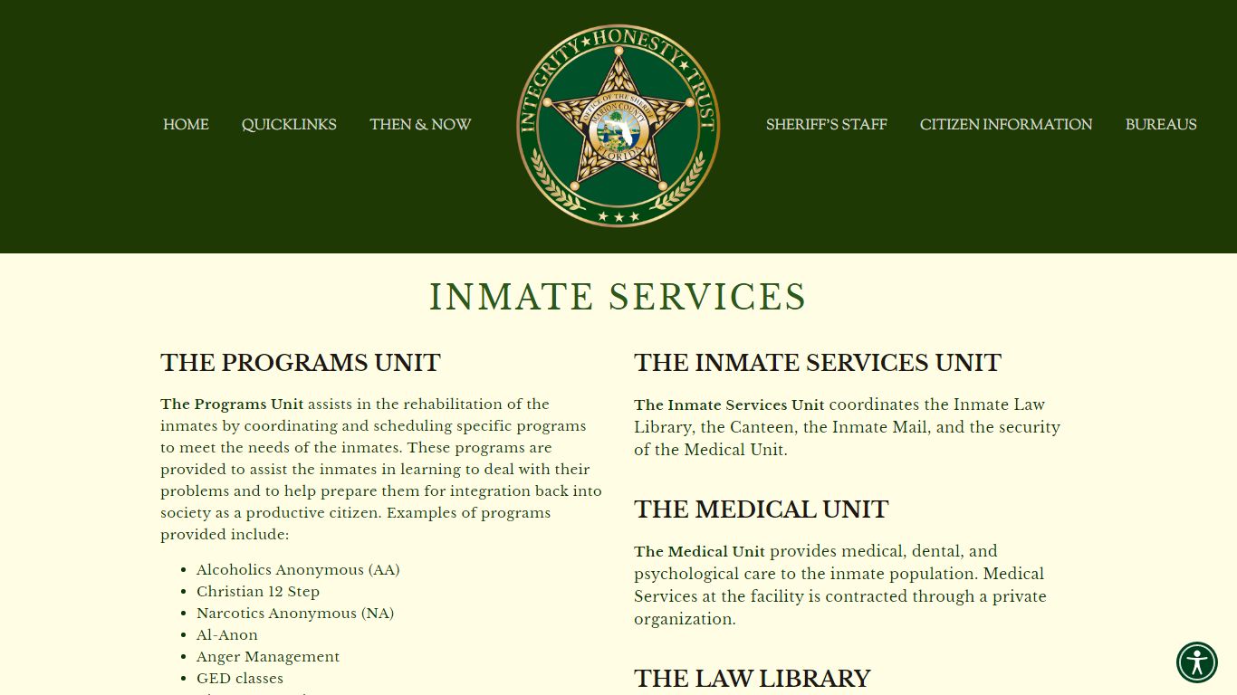 INMATE SERVICES — Marion County Sheriff's Office
