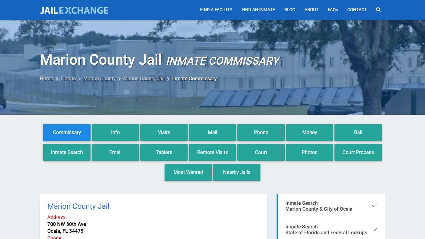 Marion County Jail Inmate Commissary - Jail Exchange